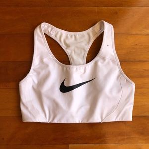 White Nike Victory Shape Dri Fit Sports Bra || S